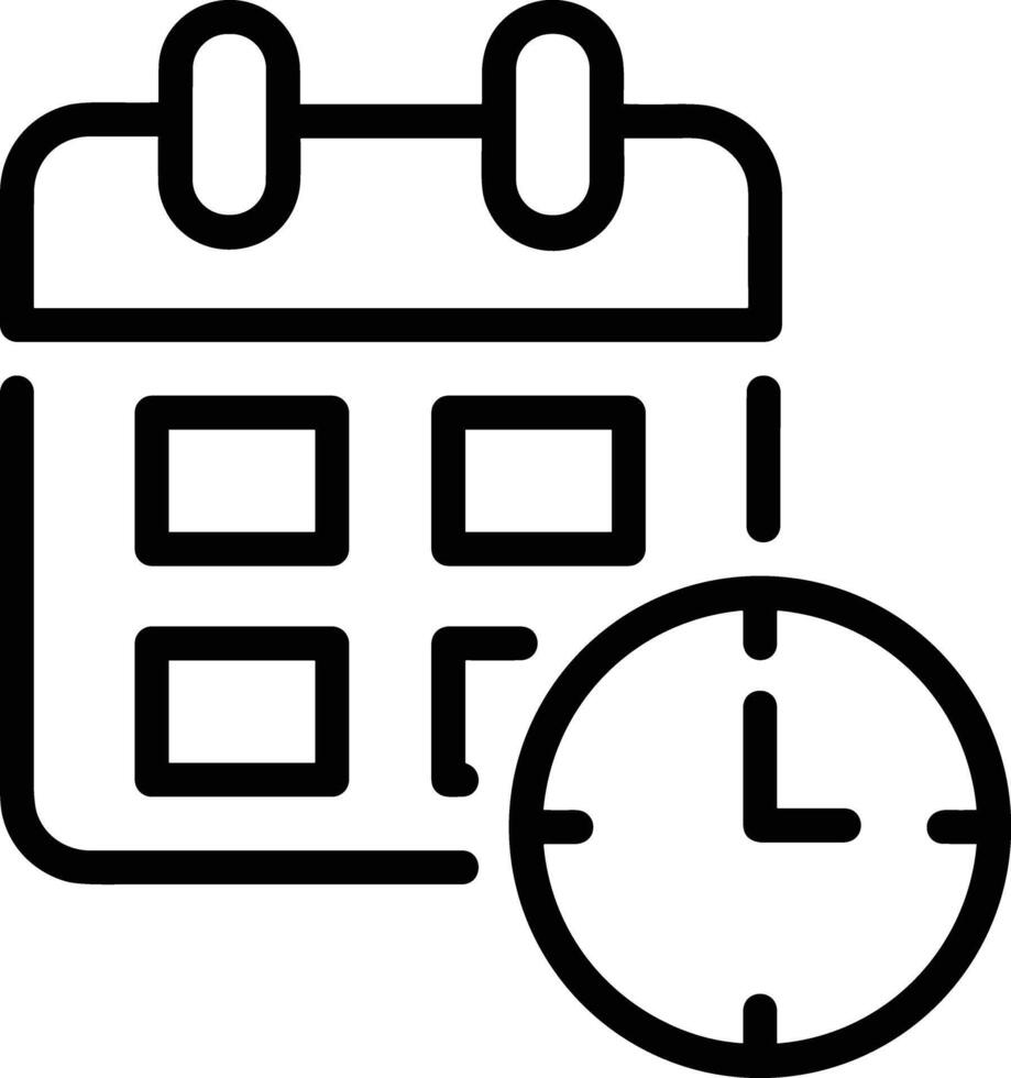 Calendar Icon for schedule reminder symbol image on the white background vector