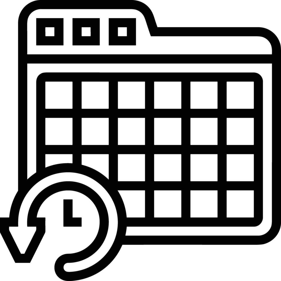 Calendar Icon for schedule reminder symbol image on the white background vector