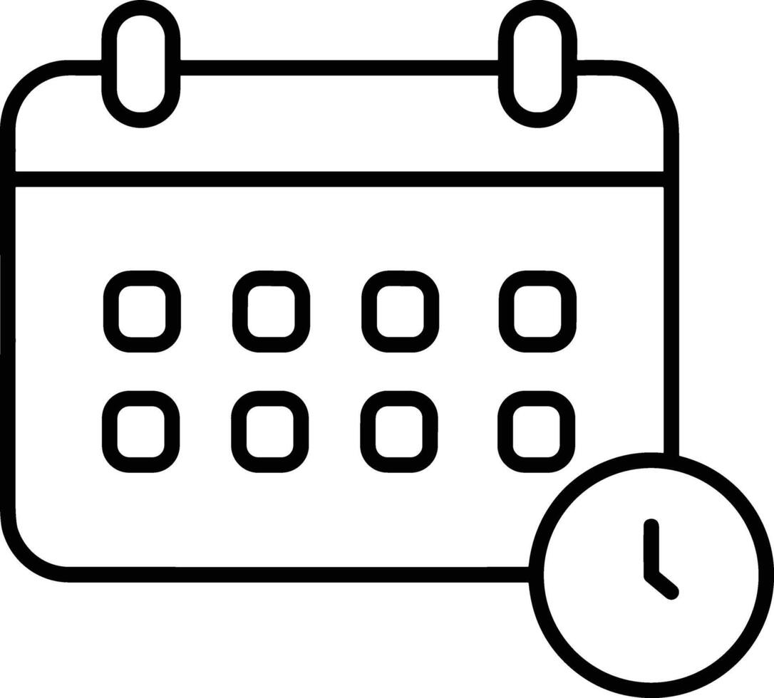 Calendar Icon for schedule reminder symbol image on the white background vector