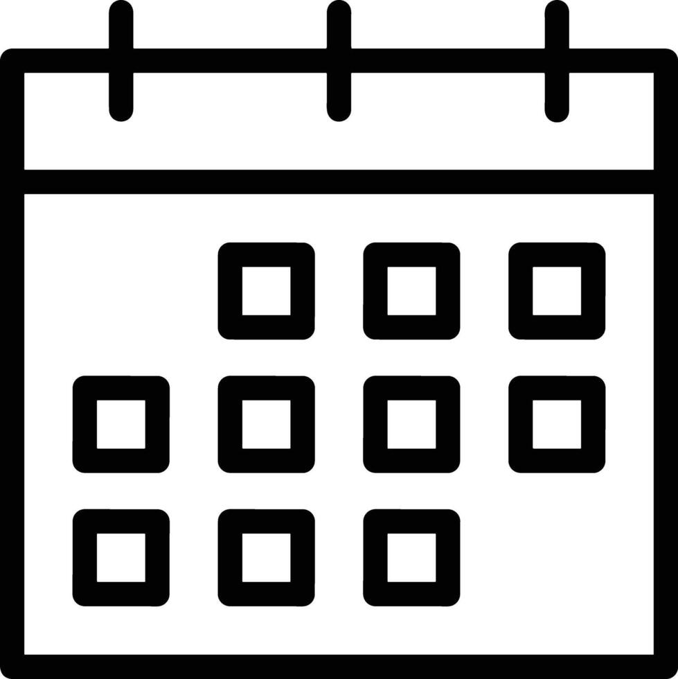 Calendar Icon for schedule reminder symbol image on the white background vector