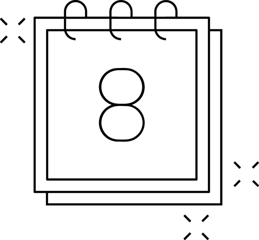 Calendar Icon for schedule reminder symbol image on the white background vector