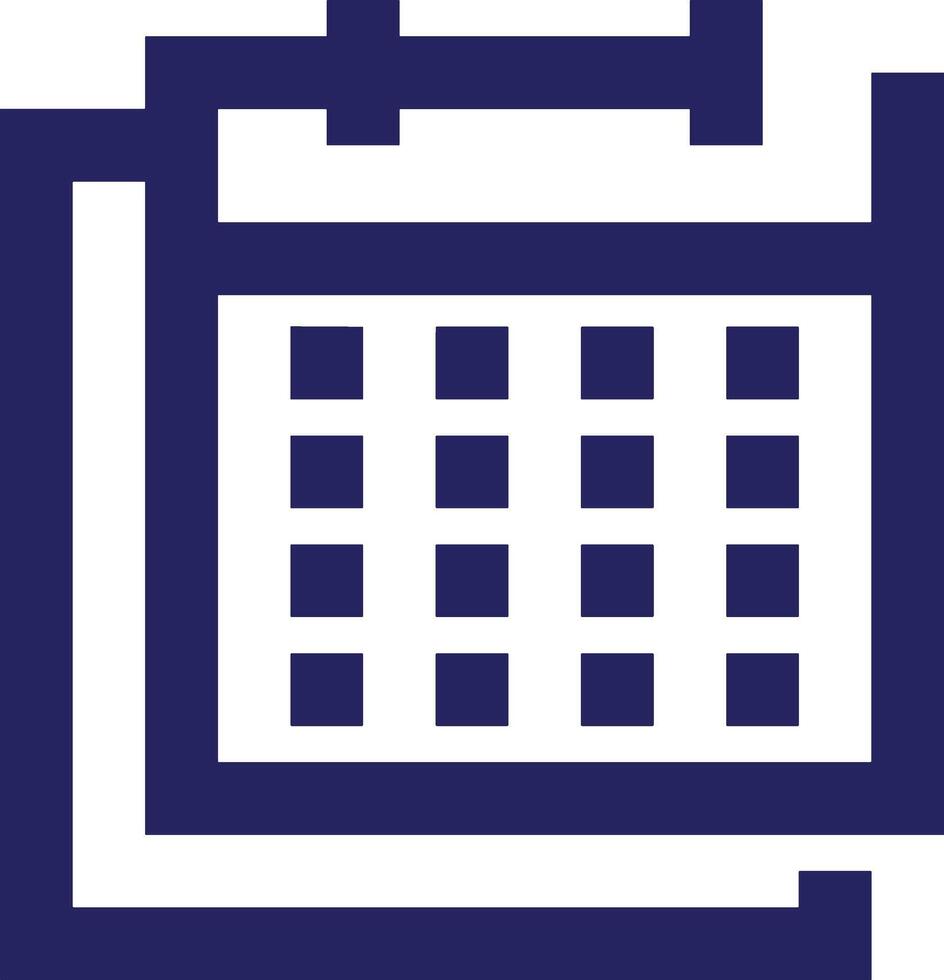 Calendar Icon for schedule reminder symbol image on the white background vector