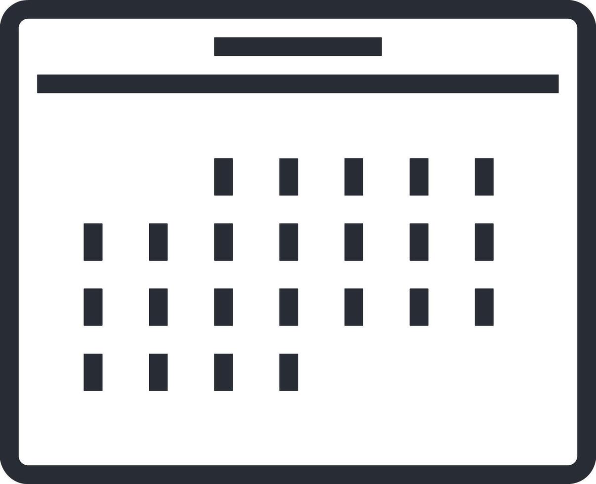 Calendar Icon for schedule reminder symbol image on the white background vector