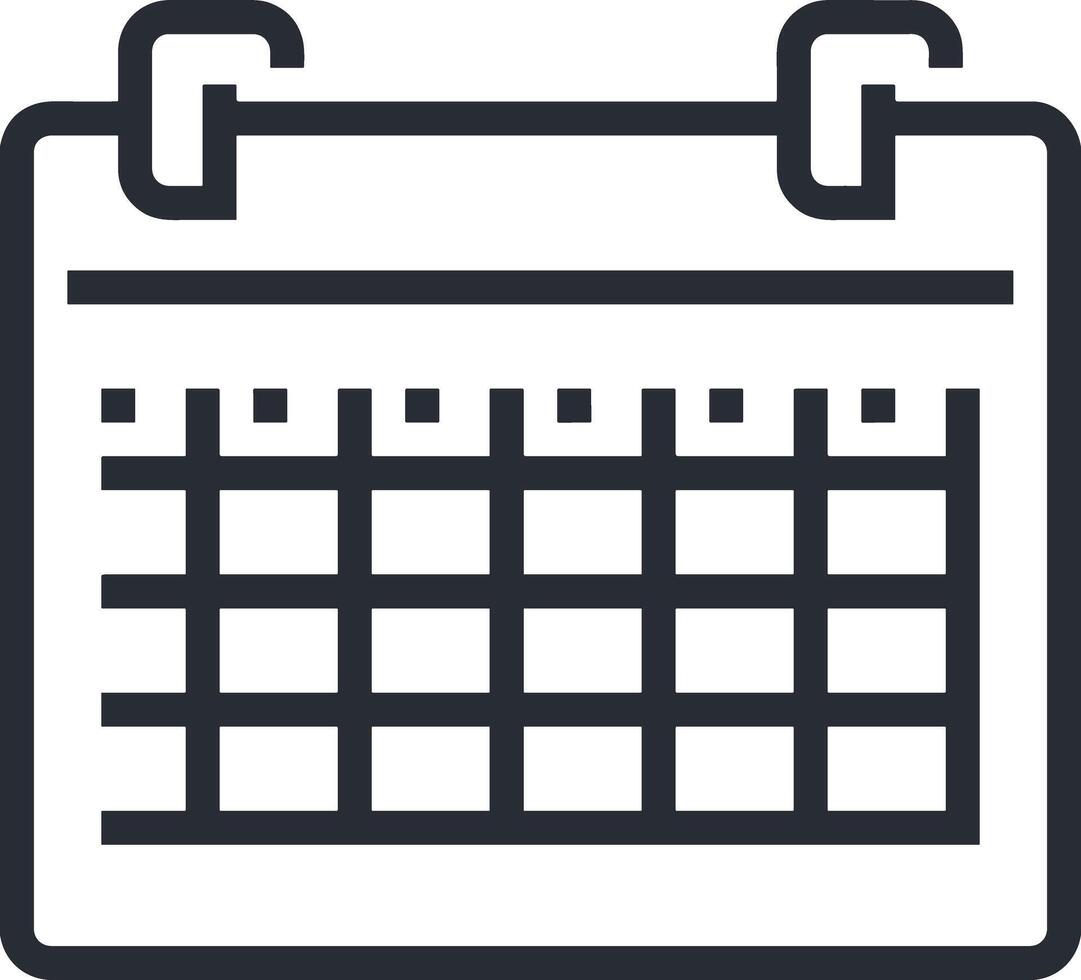 Calendar Icon for schedule reminder symbol image on the white background vector