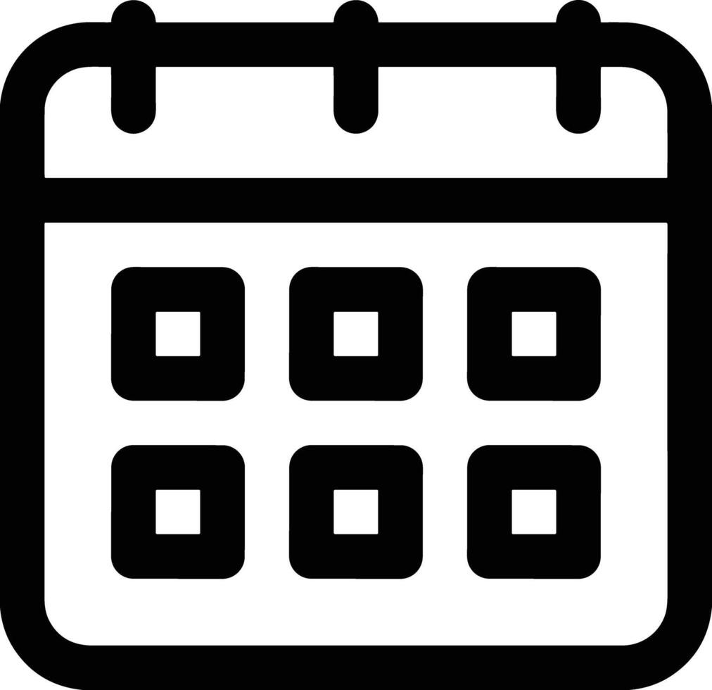 Calendar Icon for schedule reminder symbol image on the white background vector