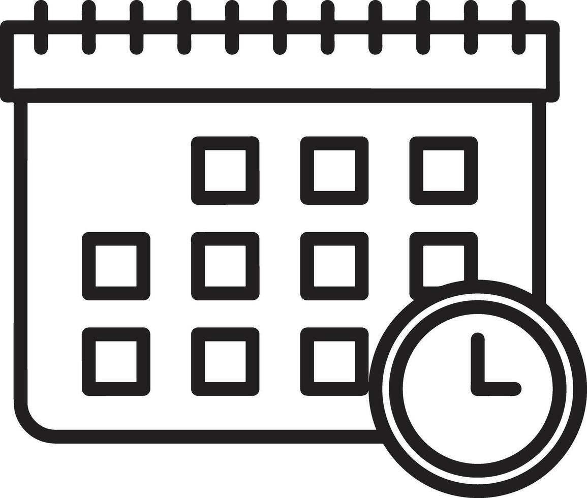 Calendar Icon for schedule reminder symbol image on the white background vector