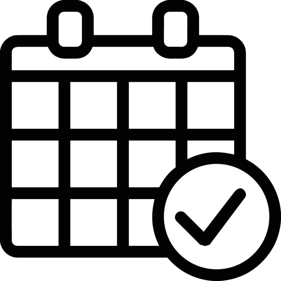 Calendar Icon for schedule reminder symbol image on the white background vector