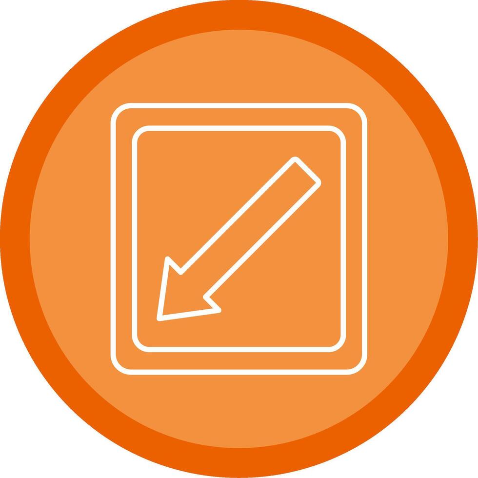 Diagonal Arrow Line Multi Circle Icon vector