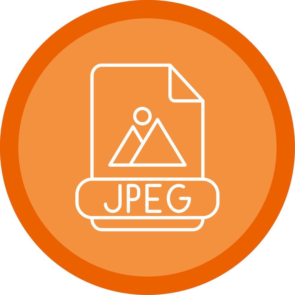 Jpeg Line Multi Circle Icon vector