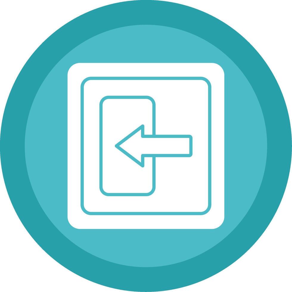 Log In Glyph Multi Circle Icon vector