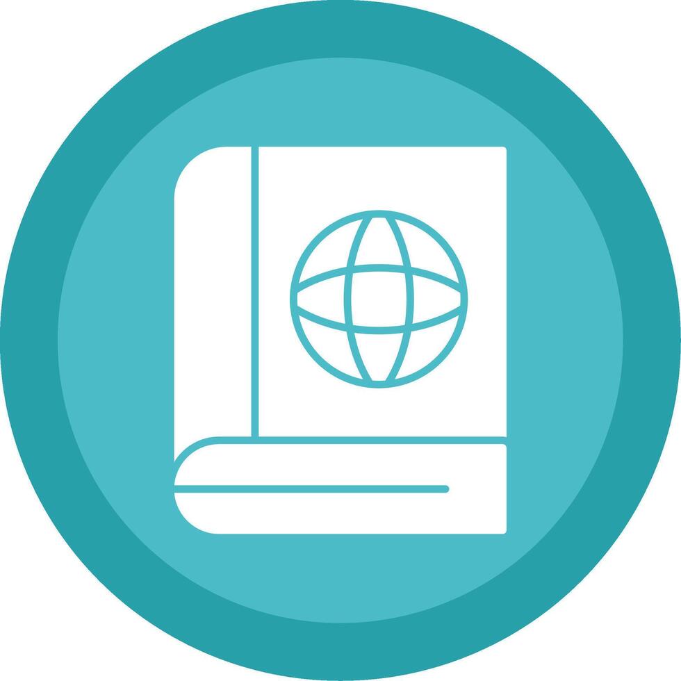 Encyclopedia Glyph Multi Circle Icon vector