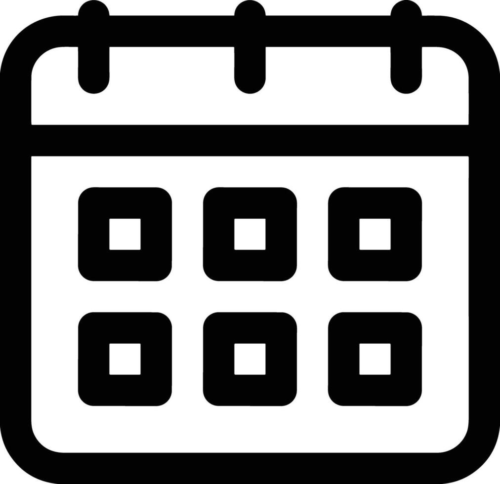 Calendar Icon for schedule reminder symbol image on the white background vector