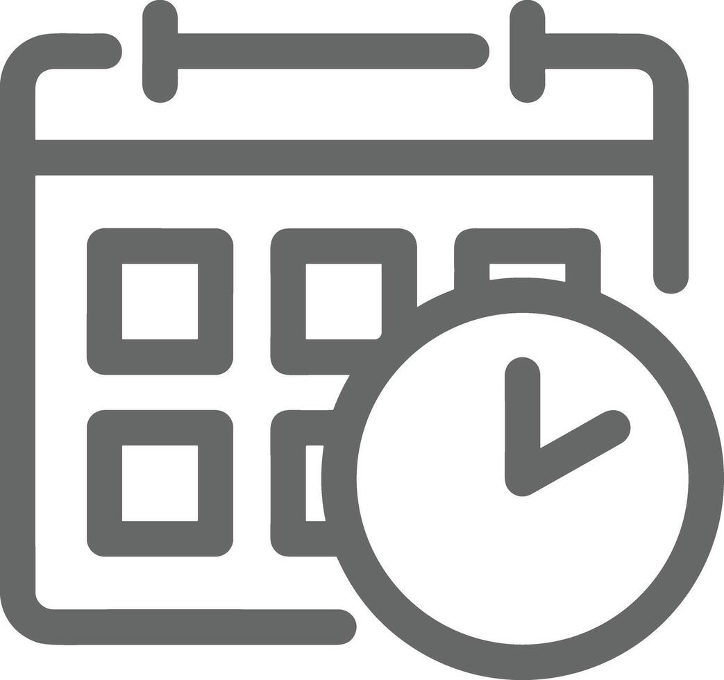 Calendar Icon for schedule reminder symbol image on the white background vector