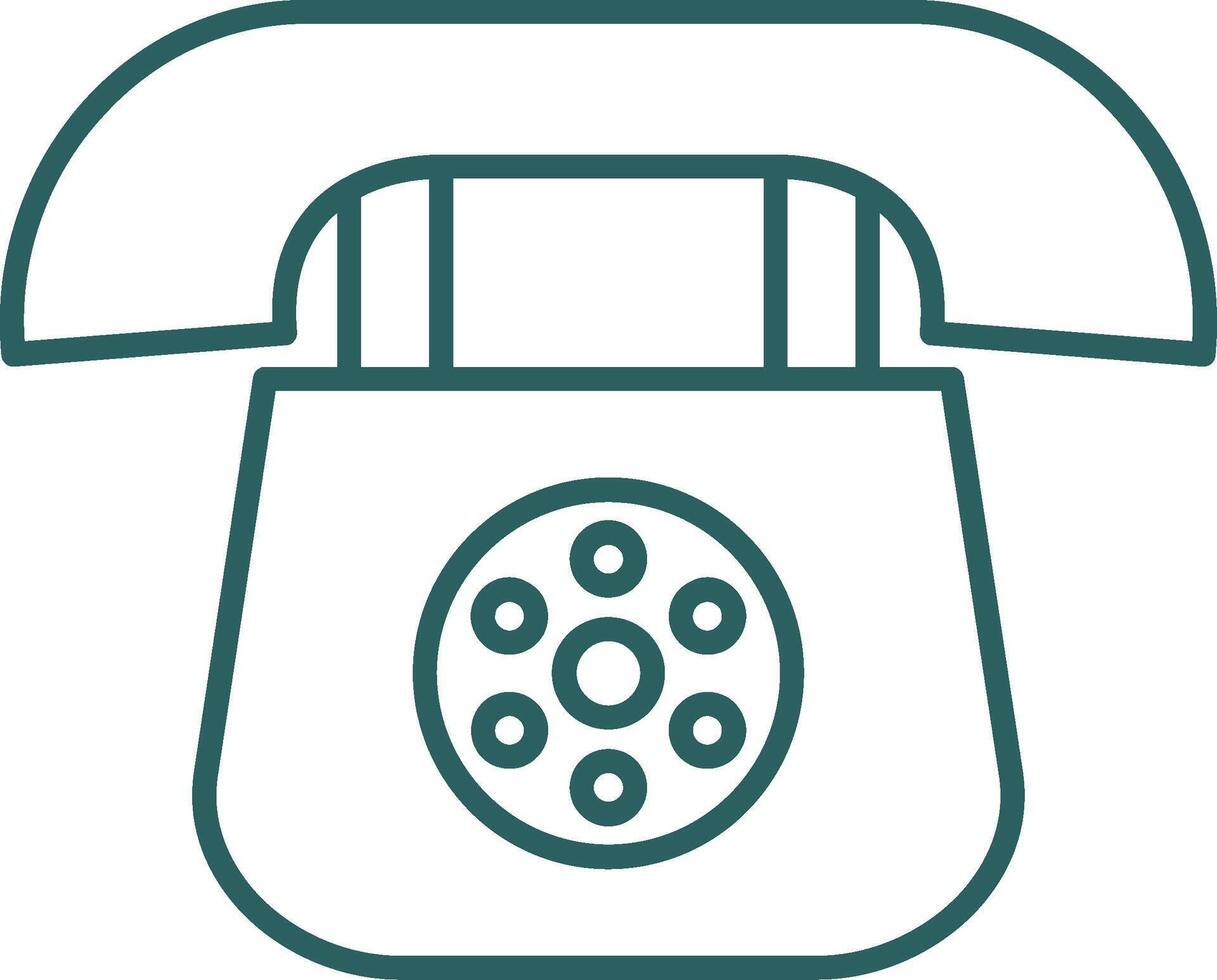 telephone Line Gradient Round Corner Icon vector