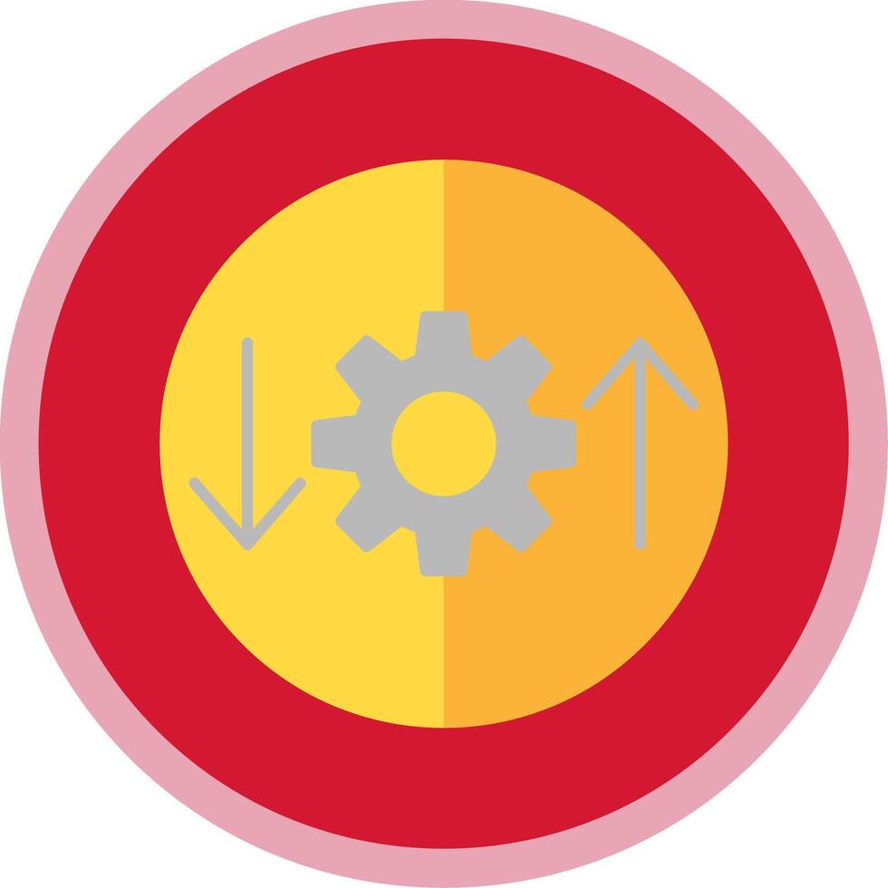 proceso plano multi circulo icono vector