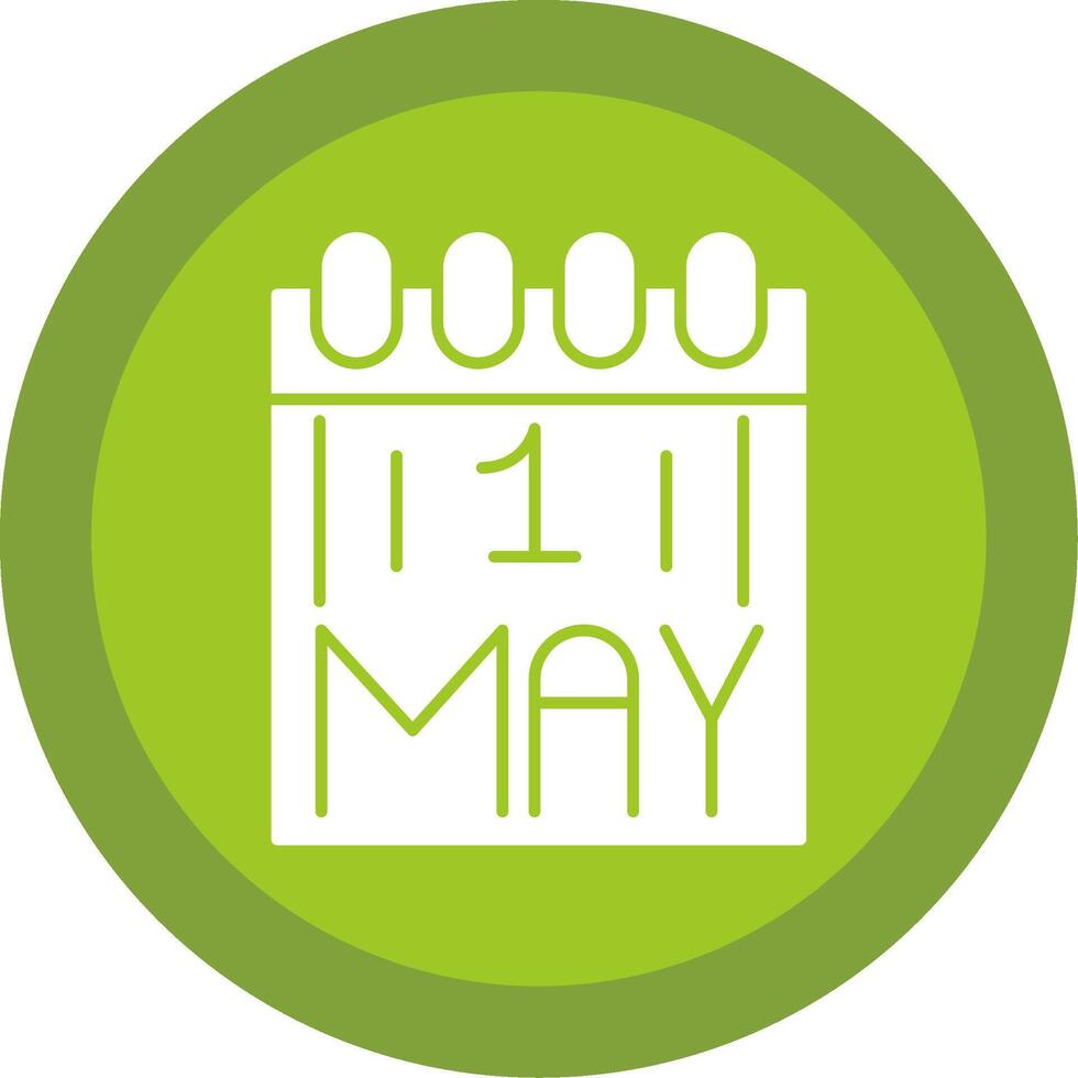 Calendar Glyph Multi Circle Icon vector