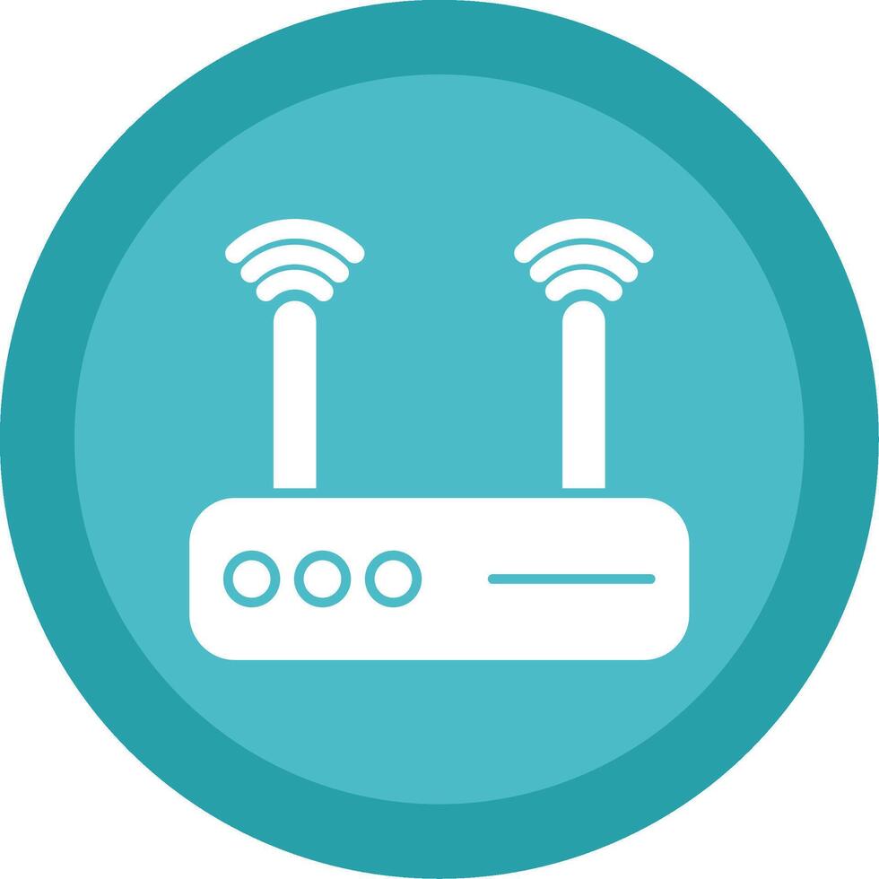 Modem Glyph Multi Circle Icon vector