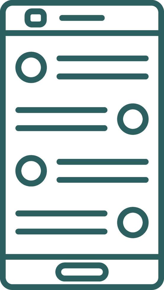 Chat Line Gradient Round Corner Icon vector