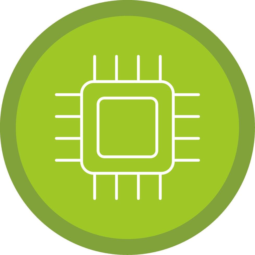 Cpu Line Multi Circle Icon vector