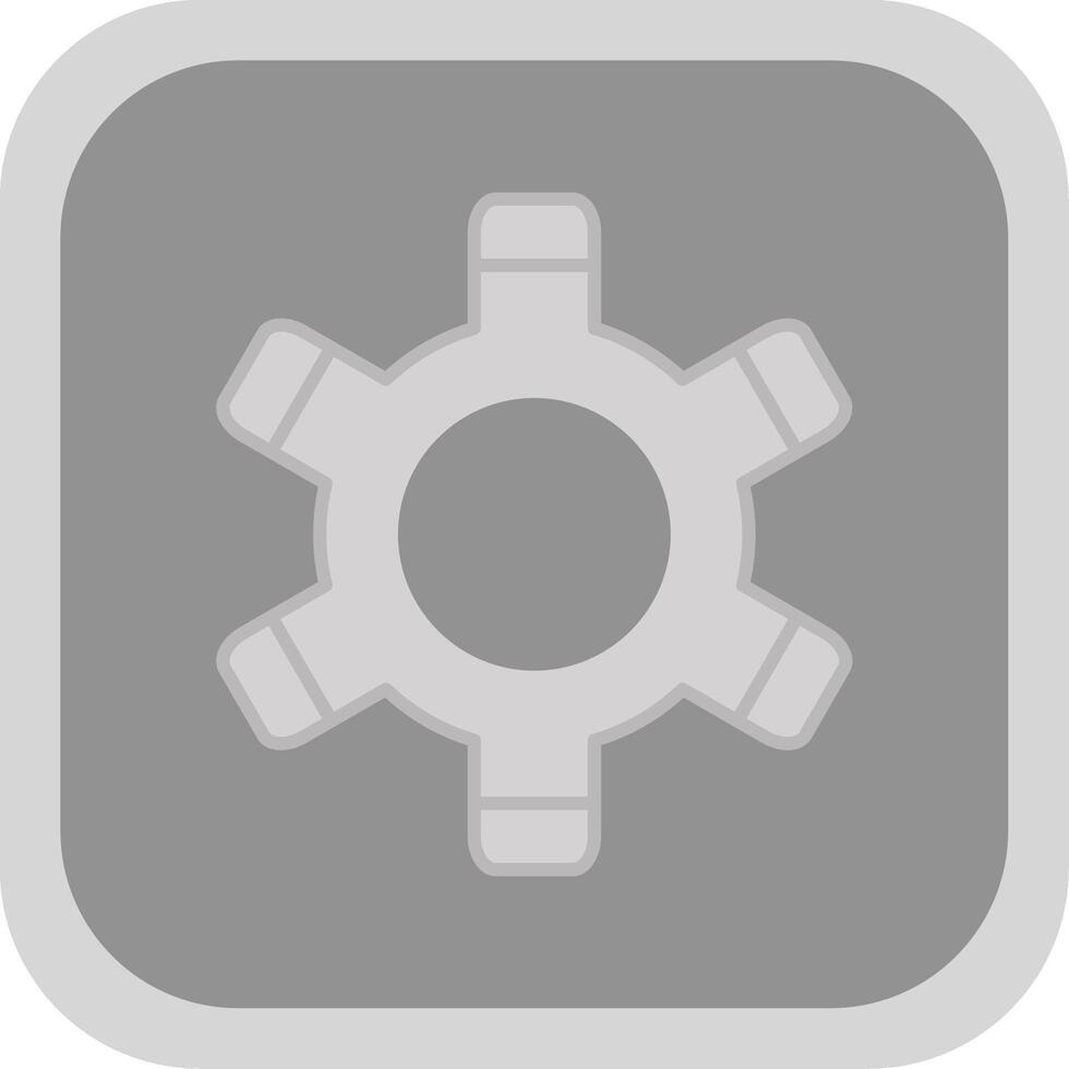 Setting Flat Round Corner Icon vector