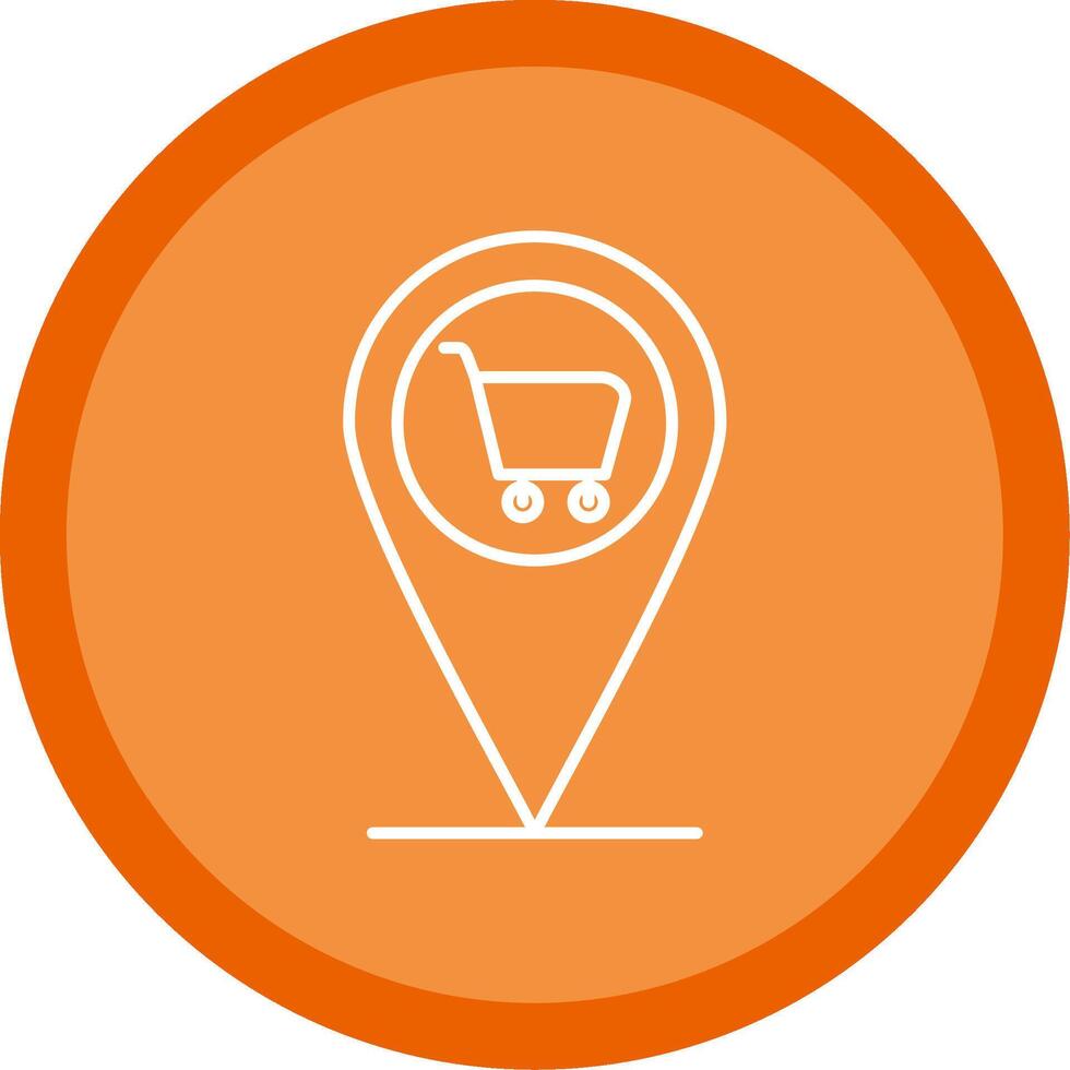 Pin Line Multi Circle Icon vector