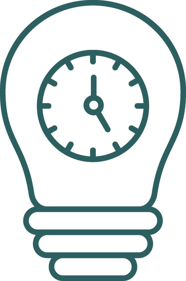 Time Management Line Gradient Round Corner Icon vector