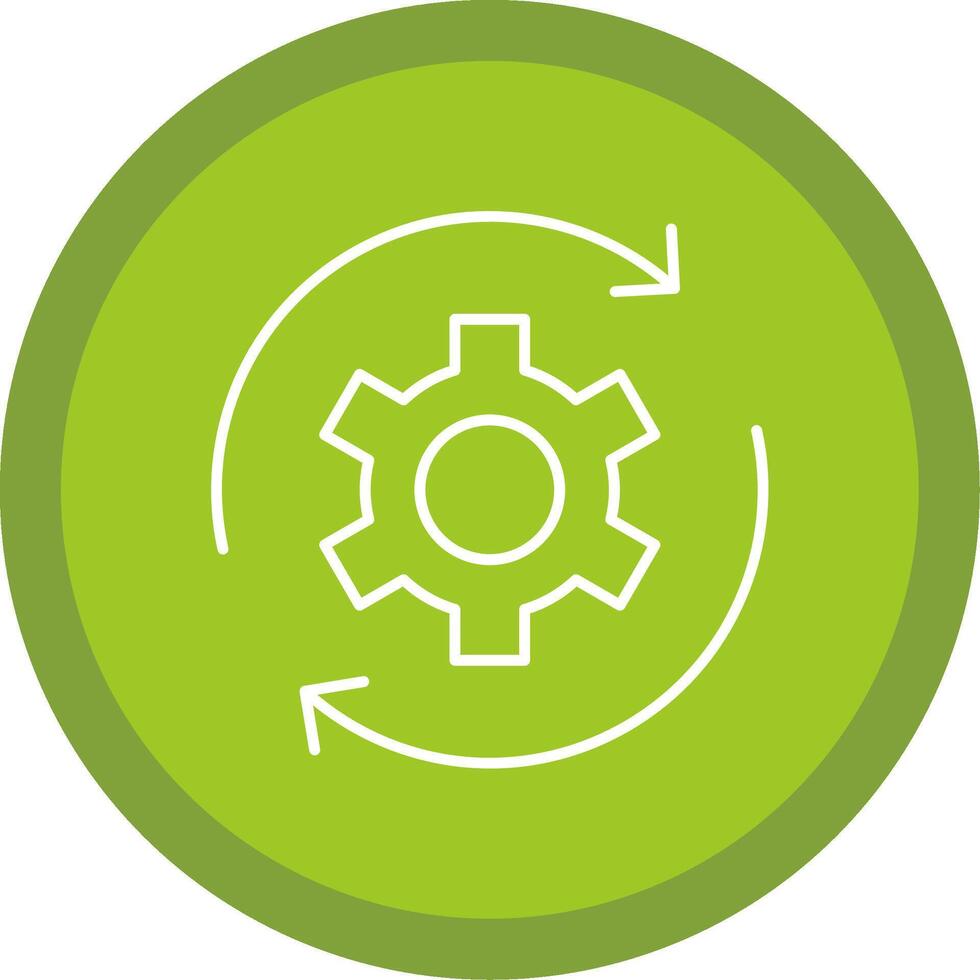 Recycle Line Multi Circle Icon vector