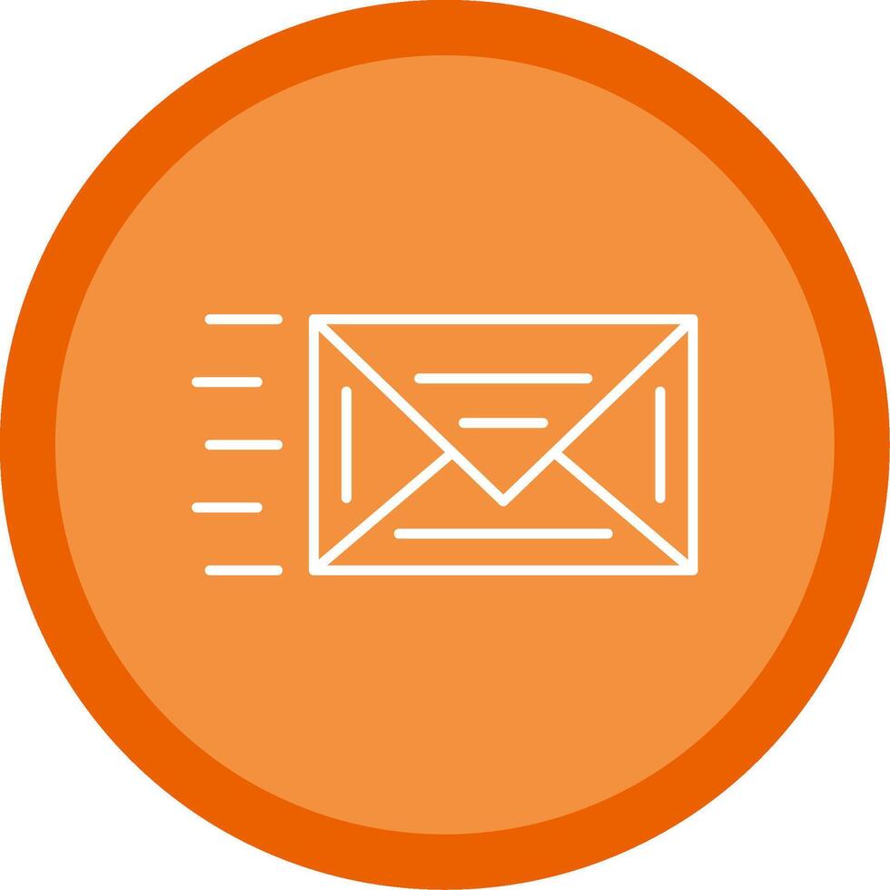Mail Line Multi Circle Icon vector