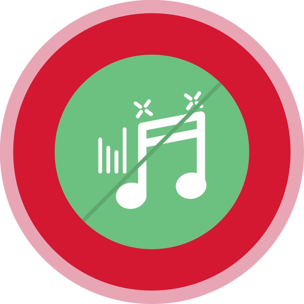 No música plano multi circulo icono vector