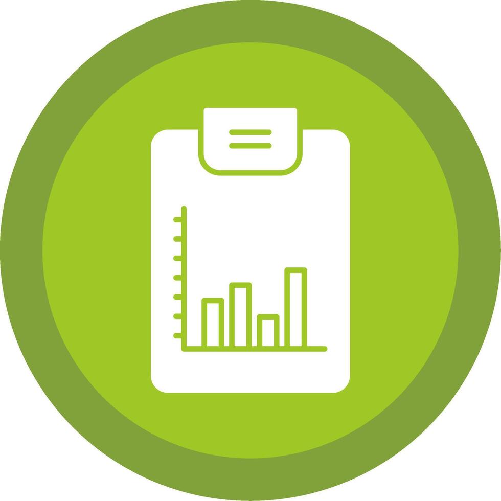 Bar Chart Glyph Multi Circle Icon vector