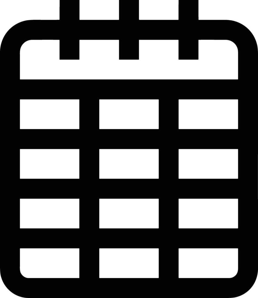 Calendar Icon for schedule reminder symbol image on the white background vector