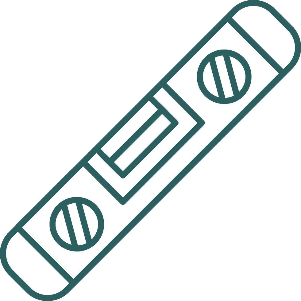 Spirit Level Line Gradient Round Corner Icon vector