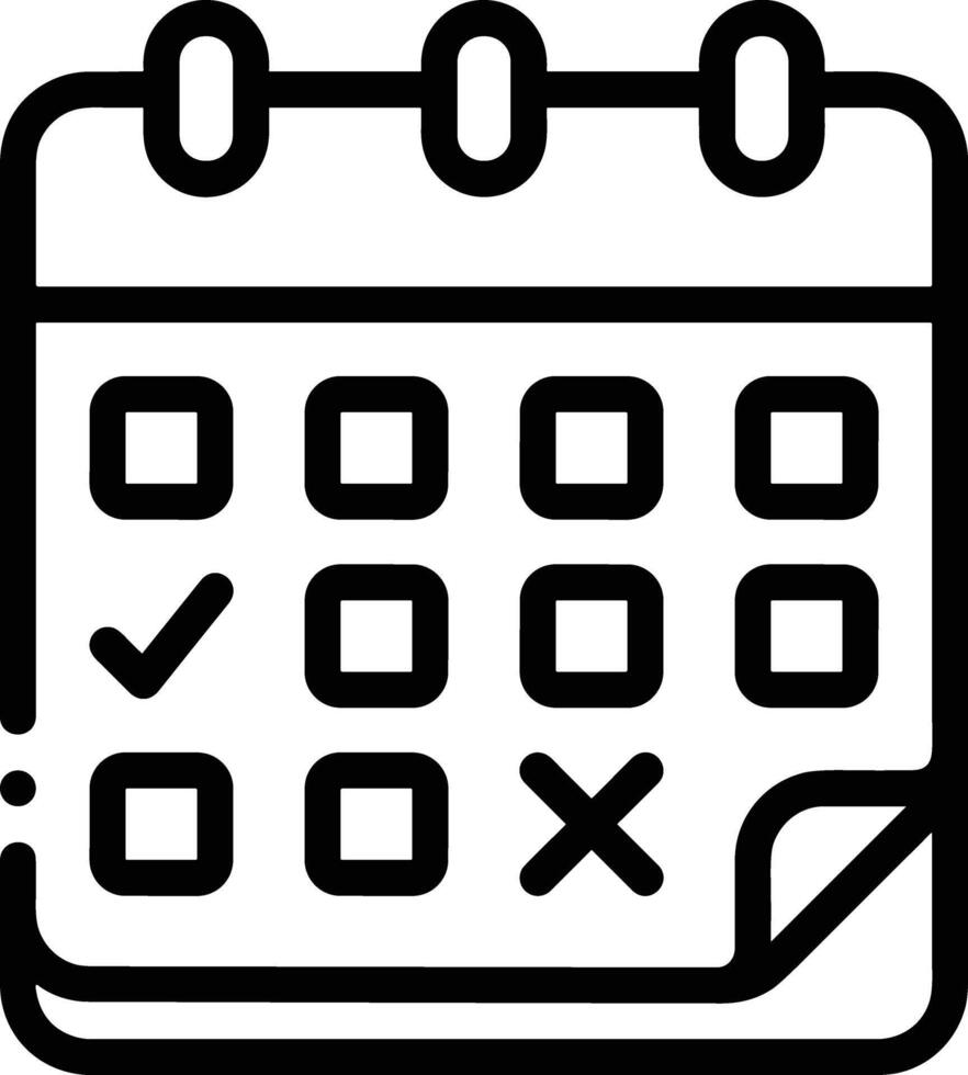 Calendar Icon for schedule reminder symbol image on the white background vector