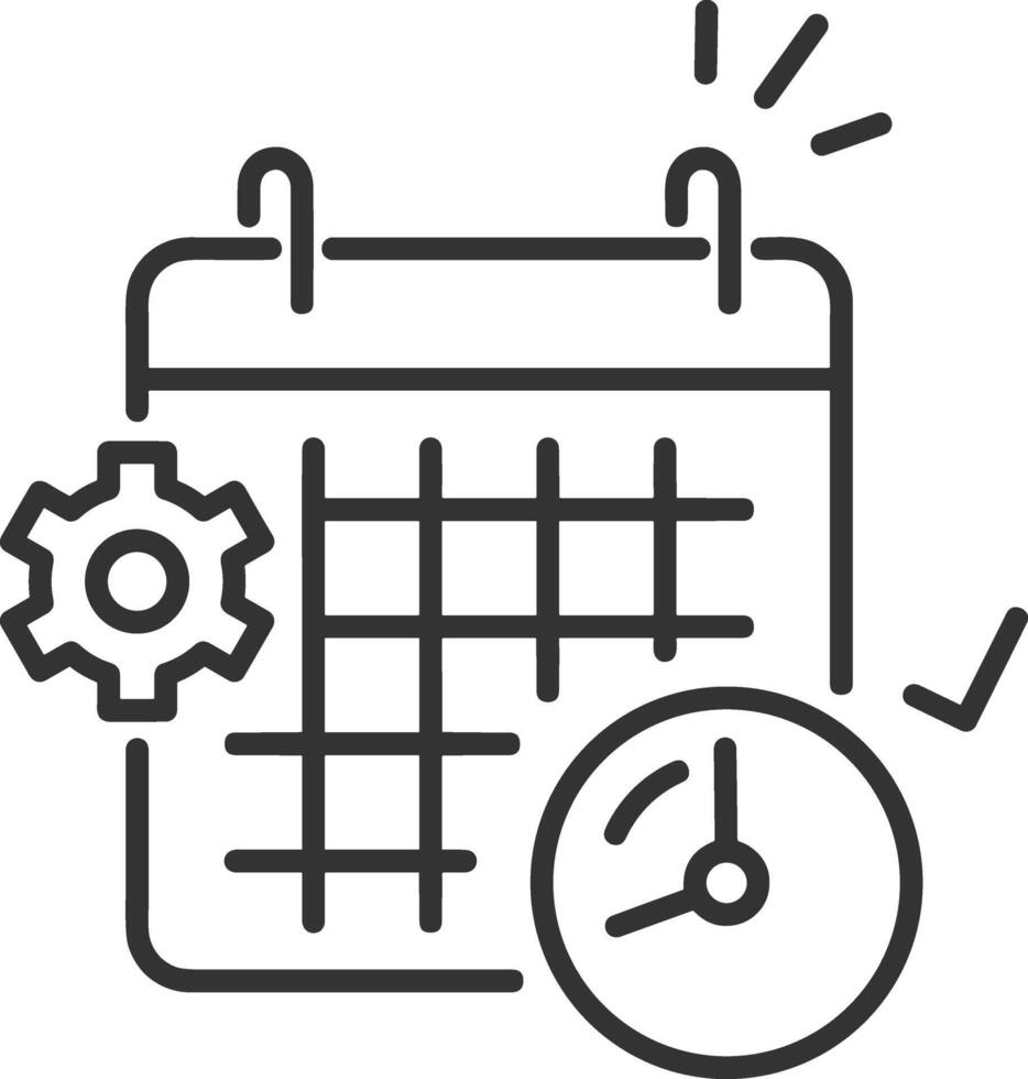 Calendar Icon for schedule reminder symbol image on the white background vector