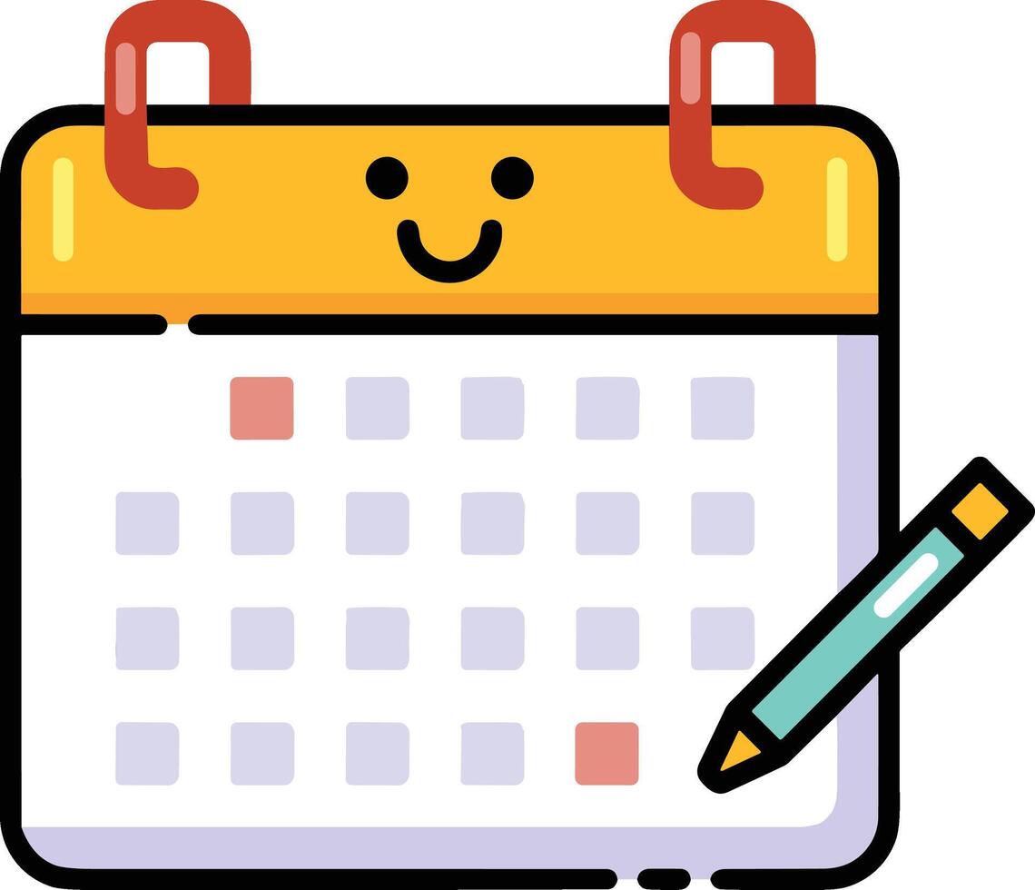 Calendar Icon for schedule reminder symbol image on the white background vector