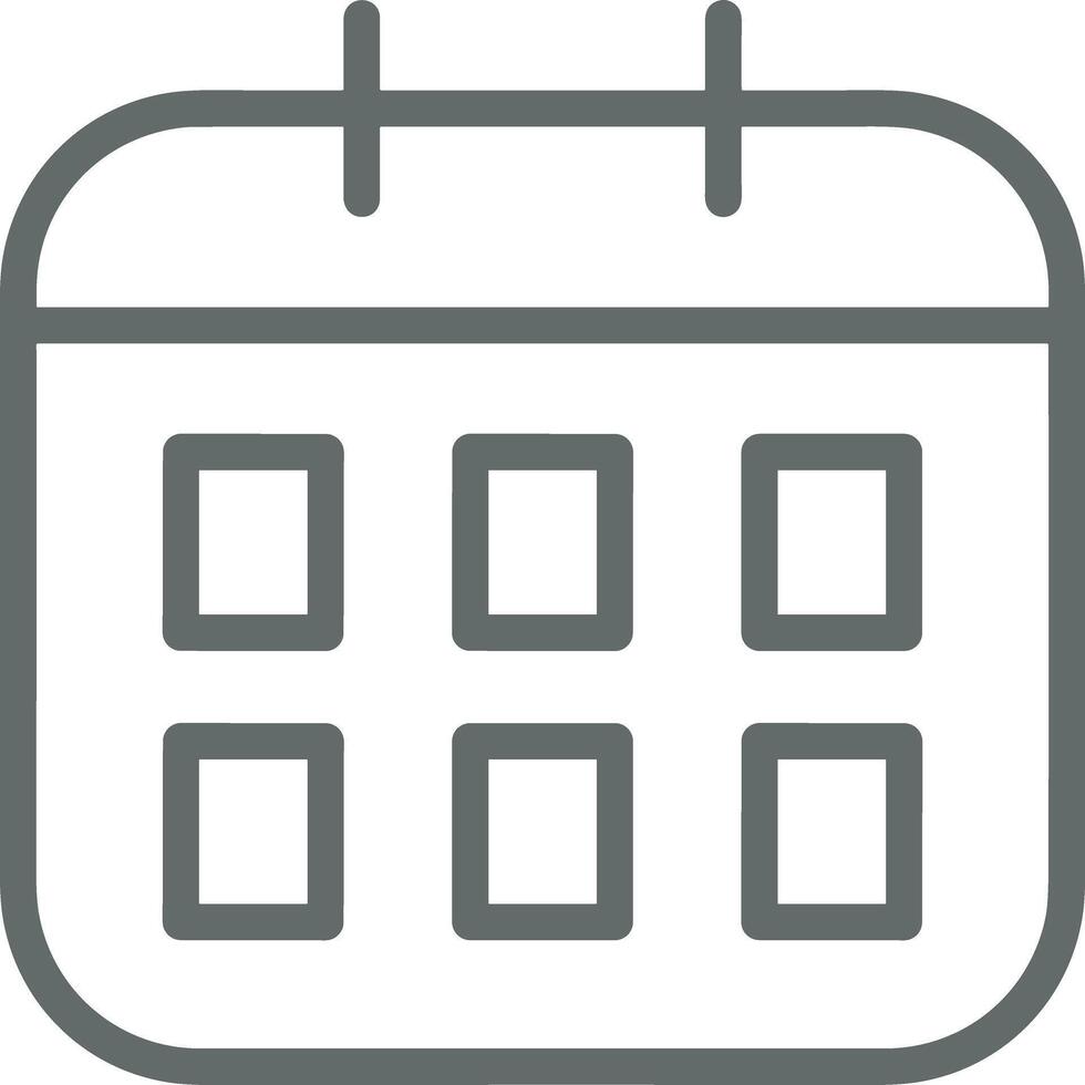 Calendar Icon for schedule reminder symbol image on the white background vector