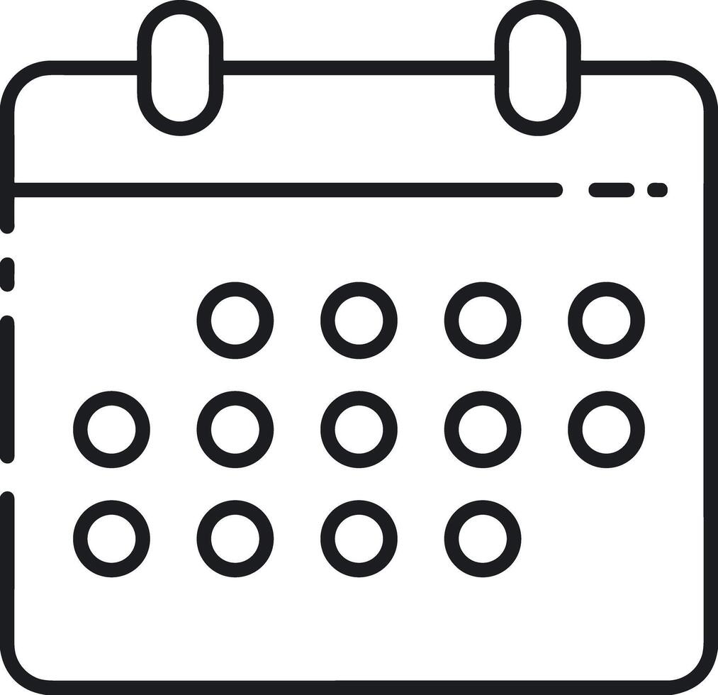 Calendar Icon for schedule reminder symbol image on the white background vector