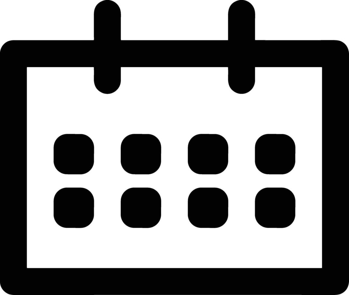 Calendar Icon for schedule reminder symbol image on the white background vector