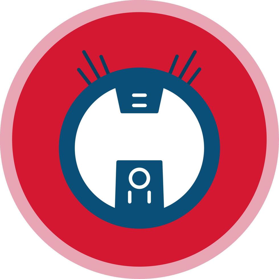 Robot Vacuum Flat Multi Circle Icon vector