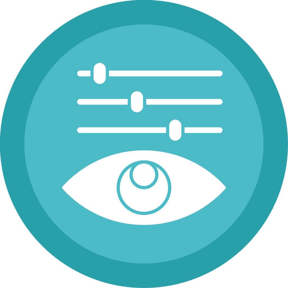 Color Adjustment Glyph Multi Circle Icon vector