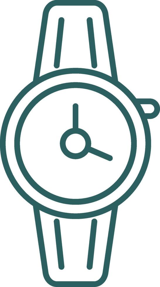 Wristwatch Line Gradient Round Corner Icon vector