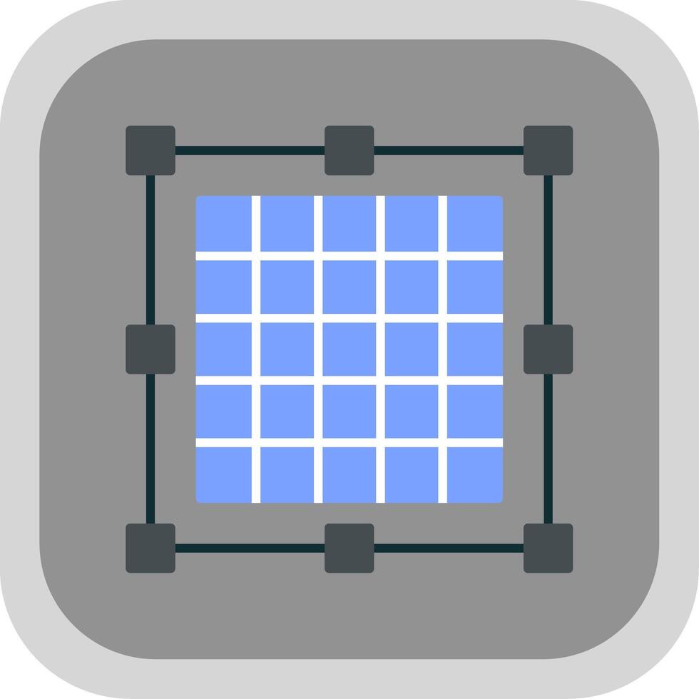 Grid Flat Round Corner Icon vector