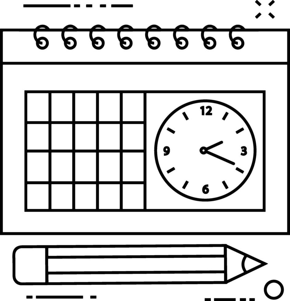 Calendar Icon for schedule reminder symbol image on the white background vector