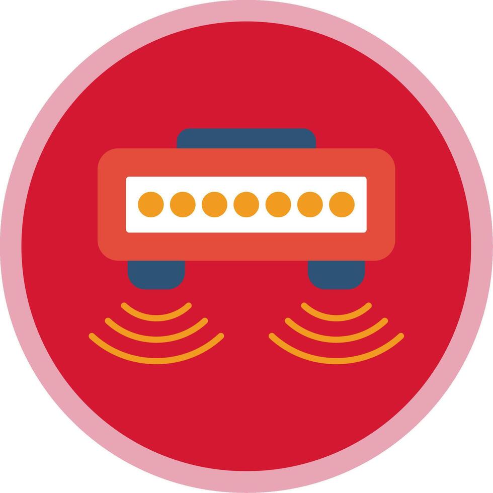 Motion Sensor Flat Multi Circle Icon vector