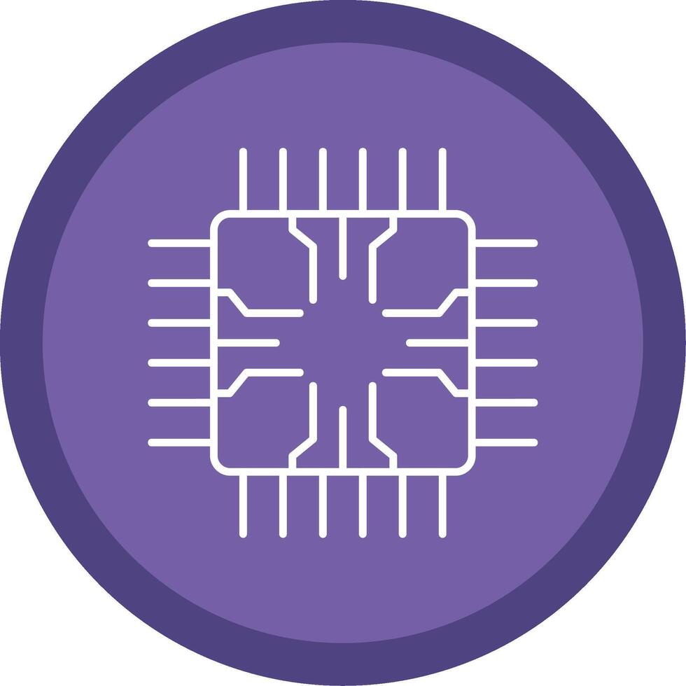 Chip Line Multi Circle Icon vector