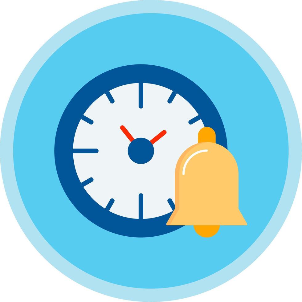 Reminder Flat Multi Circle Icon vector