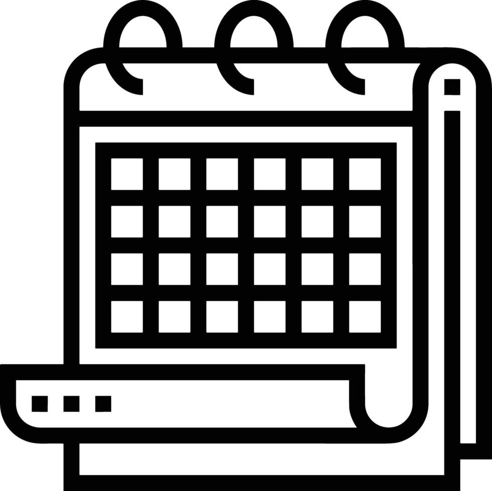 Calendar Icon for schedule reminder symbol image on the white background vector