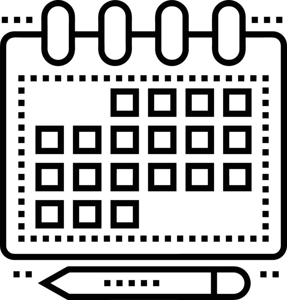 Calendar Icon for schedule reminder symbol image on the white background vector