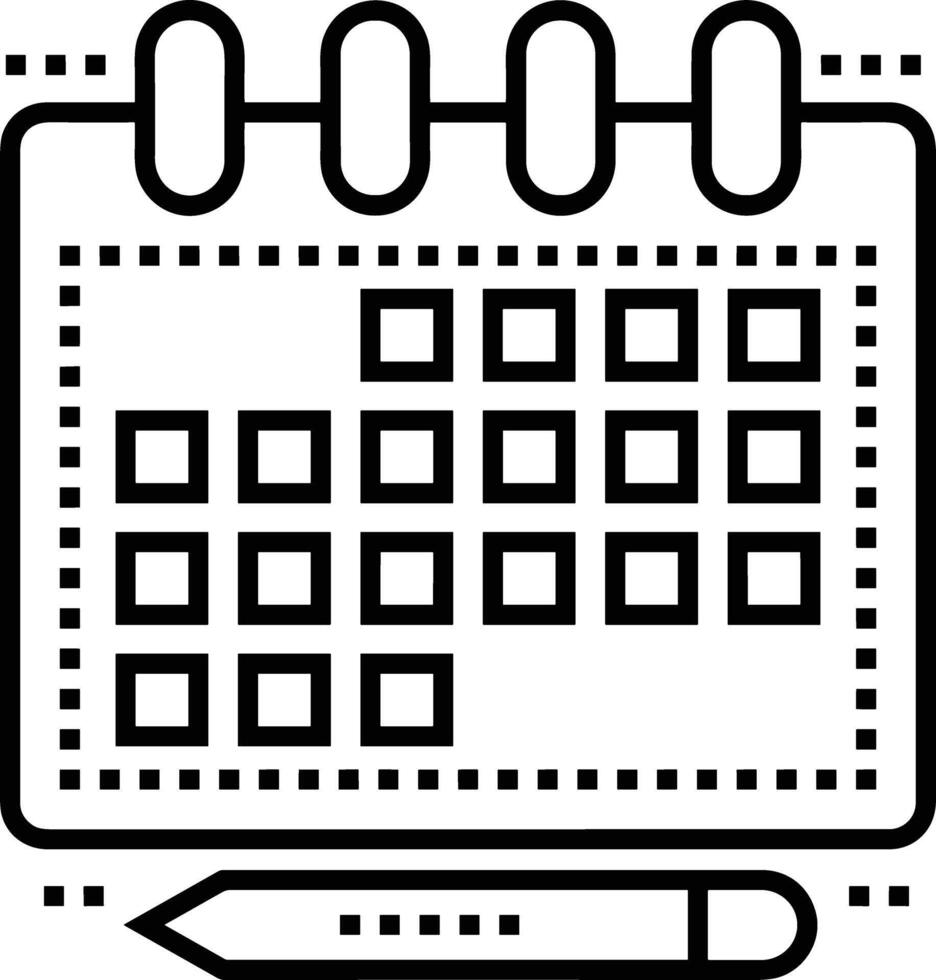 Calendar Icon for schedule reminder symbol image on the white background vector