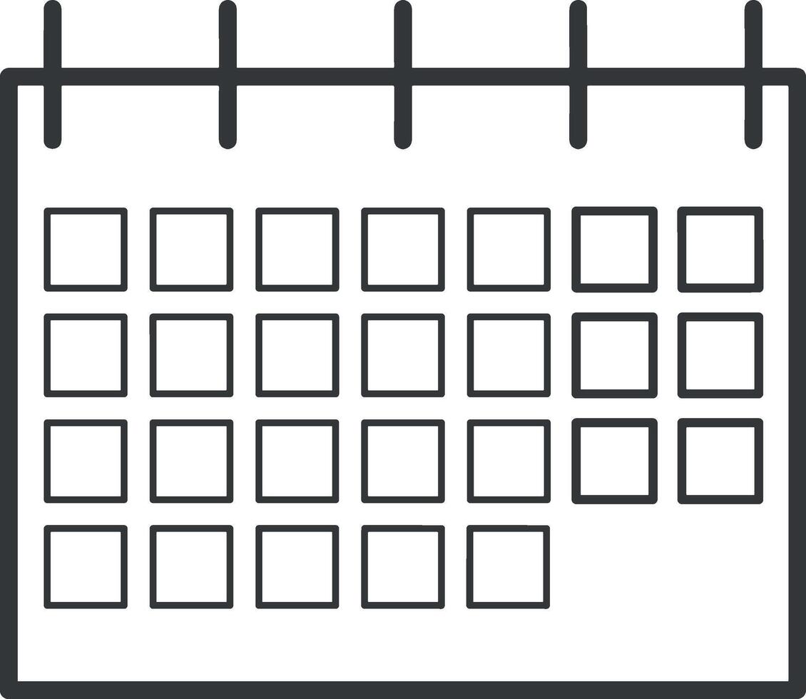 Calendar Icon for schedule reminder symbol image on the white background vector